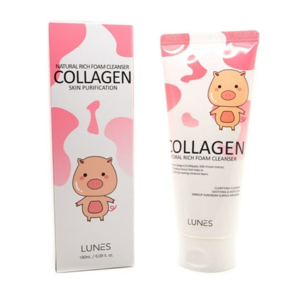 Lunes - NATURAL RICH COLLAGEN FOAM CLEANSER, 3 PCS